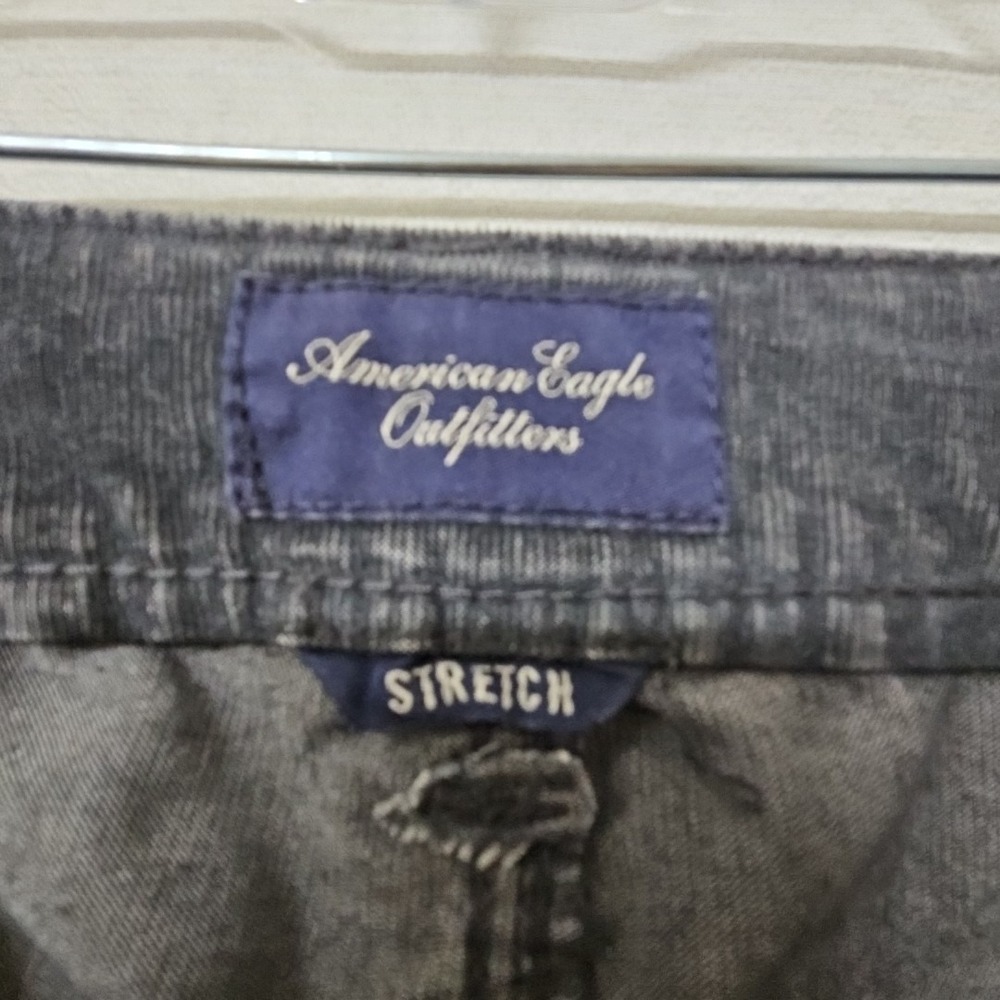 American Eagle Corduroy Low Rise Micro Mini Skirt Retro Y2K Size 8 Gray Festival - Picture 5 of 9